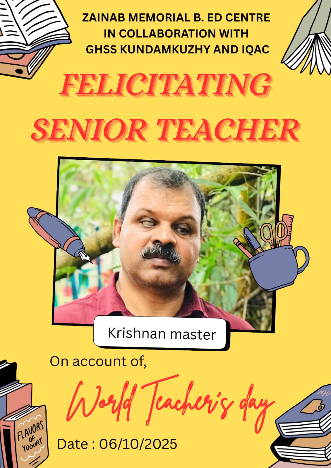 World Teachers’ Day: “GHSS Kundamkuzhy”